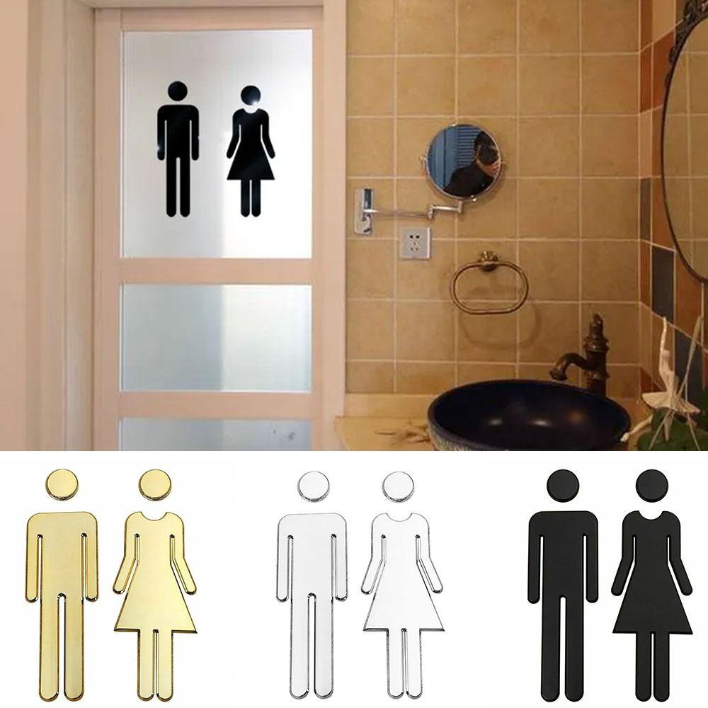 

Самоклеящиеся знаки для туалета Пластиковые таблички для туалета Настенные таблички для двери туалета Домашний декор