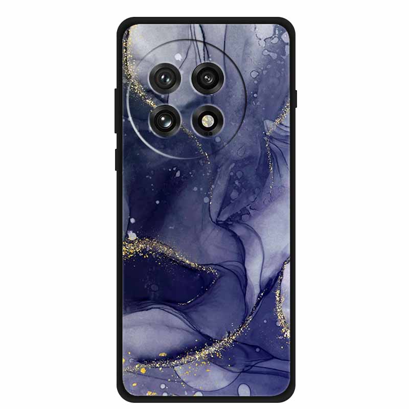 Marble Soft Case For Oneplus 13R Fashion Black Edge Capa Silicone Back Cover Shockproof Phone Case for Oneplus ACE 5 ACE5 Pro