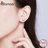 BAMOER Real 925 Sterling Silver Fly To Love Girl Earings Precious Jewelry Women Earings Gift
