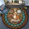 Wild Cats Symbols Round Area Rug Under Office Chairs Bedroom Living Room Home Decor