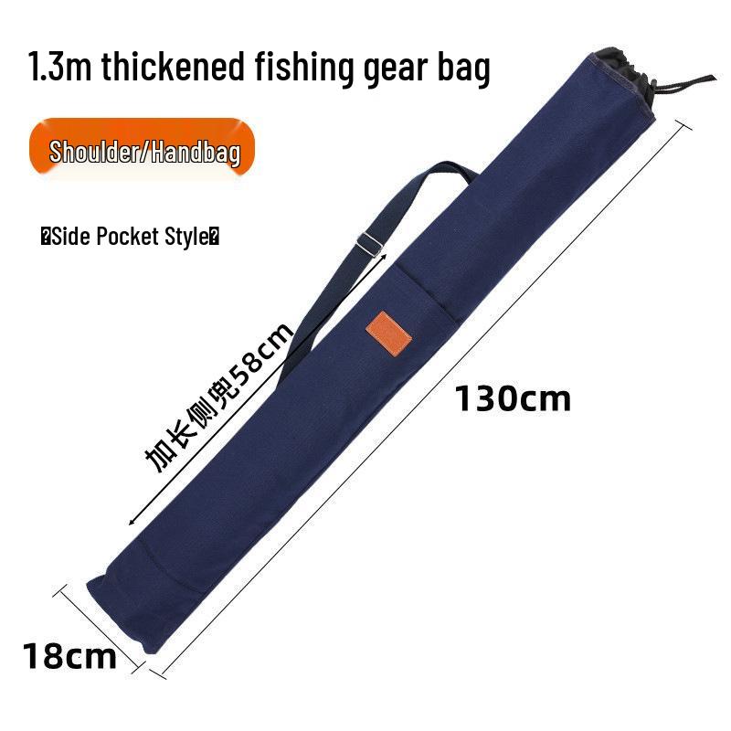 Thickened Canvas Fishing Rod Bag with Large Capacity and Lightweight Design
