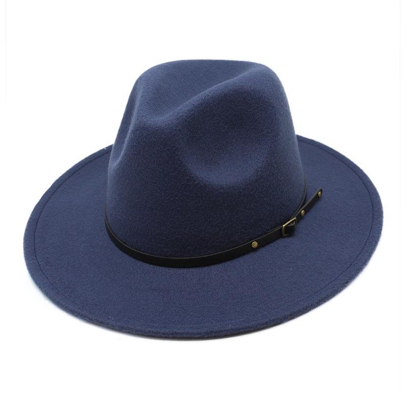 Retro Ladies Jazz Hat, British Versatile Simple Wool Hat Jazz Hat