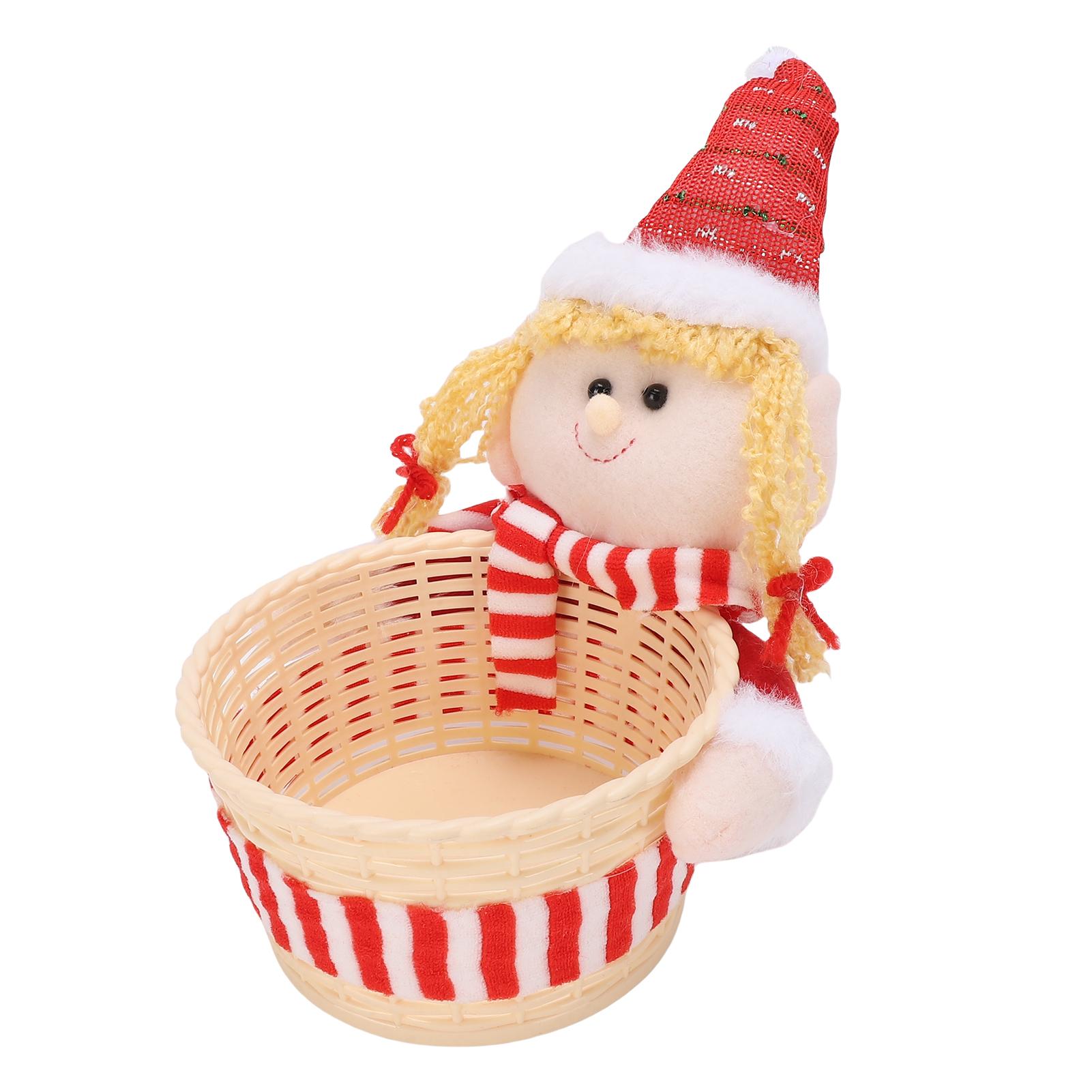 

Рождественская Корзина Блюдо Миска Рождественские Закуски Сухофрукты Орехи Держатель для Хранения для Стола Декорация Стола