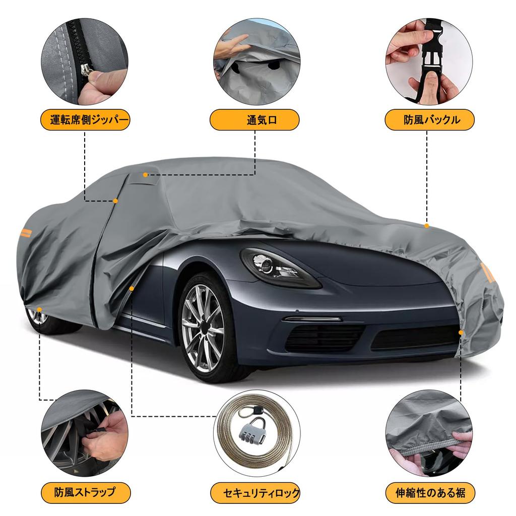 Tusamika Car Cover for Porsche 718 Thickened and Suitable for All Seasons with Porsche 718 Cayman/Boxster (2010-2025) - Fleece-Lined, Waterproof,