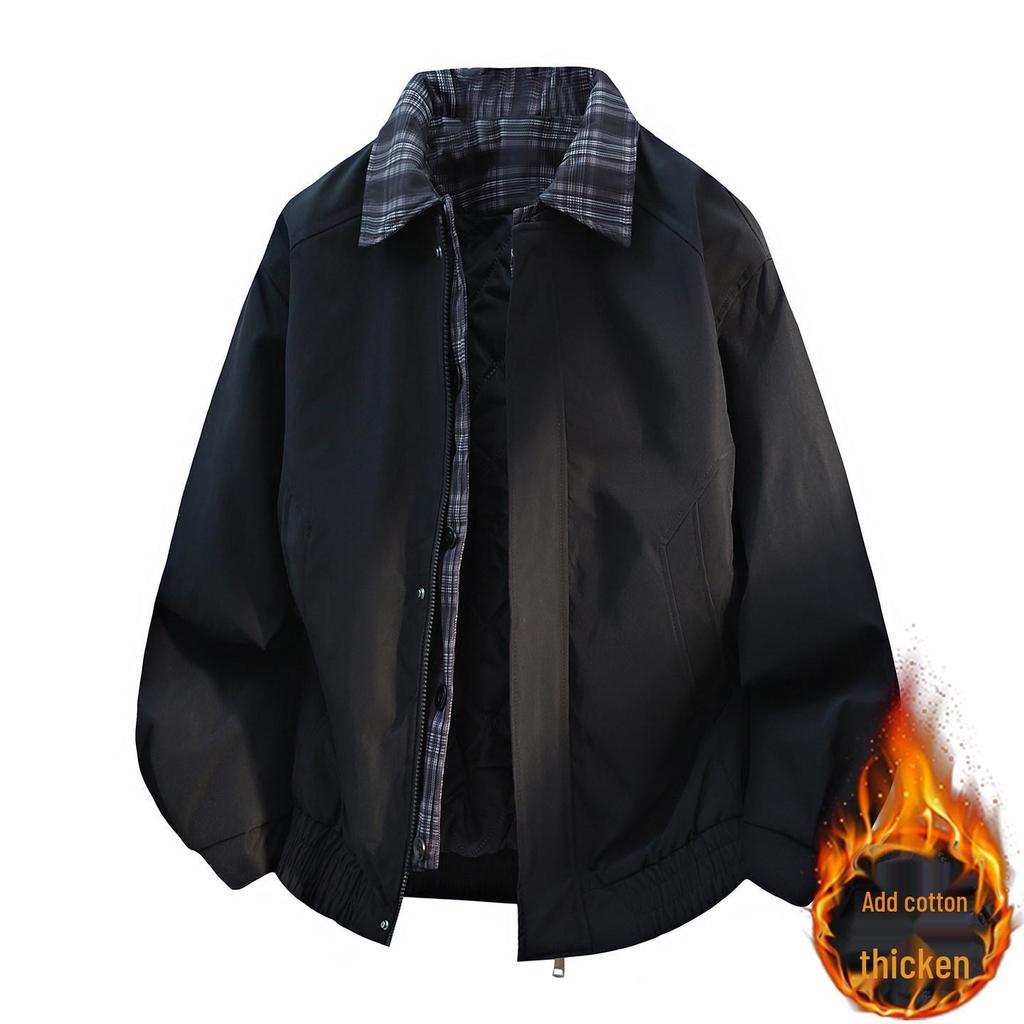 Men's Autumn Winter Thickened Executive Jacket - Old Money Style Warm Cotton Padded Coat