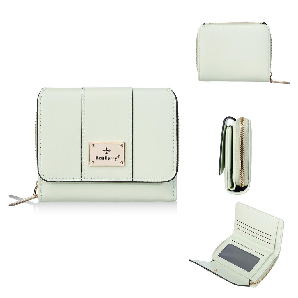 Short Wallet For Ladies With Multiple Card Slots And Foldable Design In Pu
