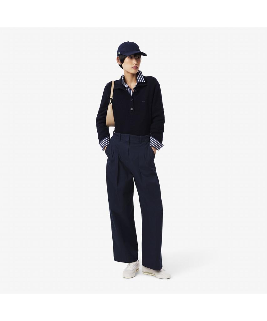 LACOSTE Women'S Wide Fit Chino Tuck Pants Hf2445-55N 166