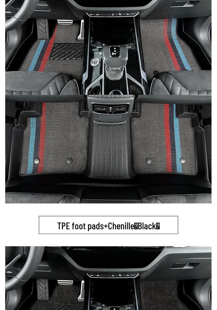 Galaxy E5 TPE Double-Layer Car Floor Mats: Driver, Passenger, and Rear Row Protection