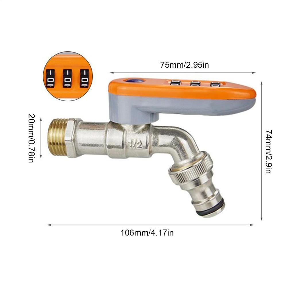 Combination Lock Garden Faucet Brass Outdoor Spigot With Combination Lock For Garden Irrigation Water Valve Device For Rental