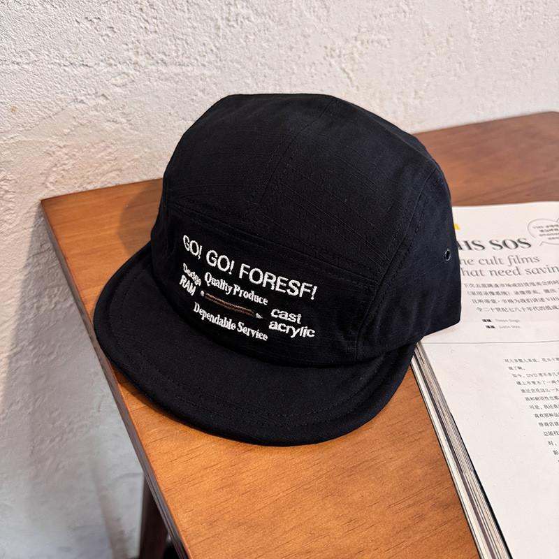 American Vintage Baseball Cap With Embroidered Letters For Casual Streetwear чёрный