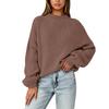 Women's Thick Knit Winter Pullover Sweater Top