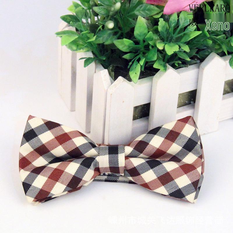 Wielokolorowa żakardowa w 100% bawełniana muszka biznesowa i casualowa