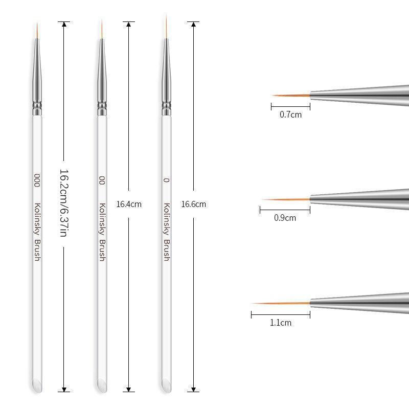 Nail Art Liner Brushes French Line Stripes Carving Brush DIY Drawing Pen UV Gel Brushes Painting Manicure Nail Tool Sets