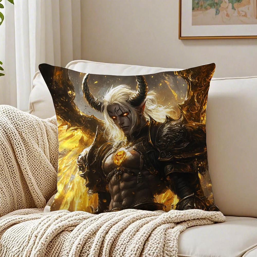 Epic Fantasy Global Game WWorld of Warcraft Cushion Cover Pillowcase Antidustmite Living Room Sofa Decor Cushion Room