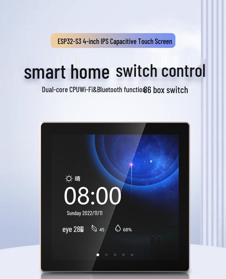 ESP32-S3 Dev Board with 4" IPS Touchscreen, LVGL 86 Box Smart Home Switch, Dual-Core CPU