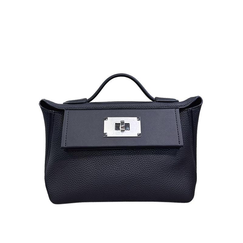 Togo cowhide 2424 bag lychee pattern shoulder bag hand bag high-end dumpling bag portable messenger bag female