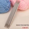 Short Stainless Steel Double-Pointed Needles for Knitting Scarves, Dolls, and Socks