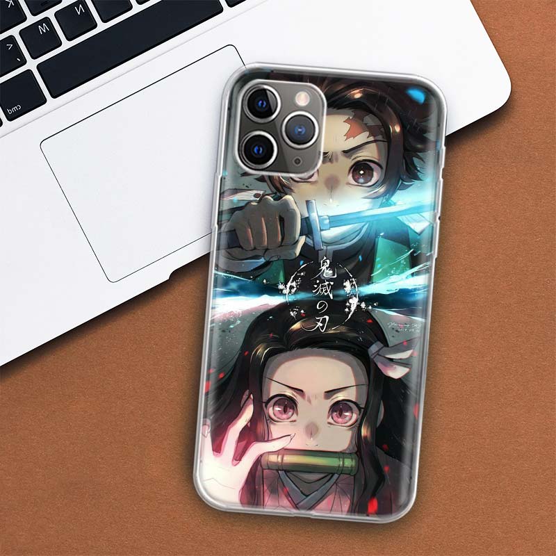 Kimetsu No Yaiba Demon Slayer Handyhülle Für Apple iPhone 11 12 13 14 Pro 7 XR X XS Max 6 6S 8 Plus + Mini 5 SE Druck Weiche Hülle