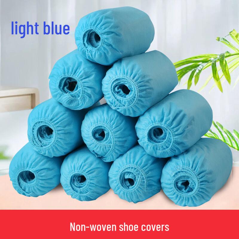 Light Blue Disposable PE Shoe Covers