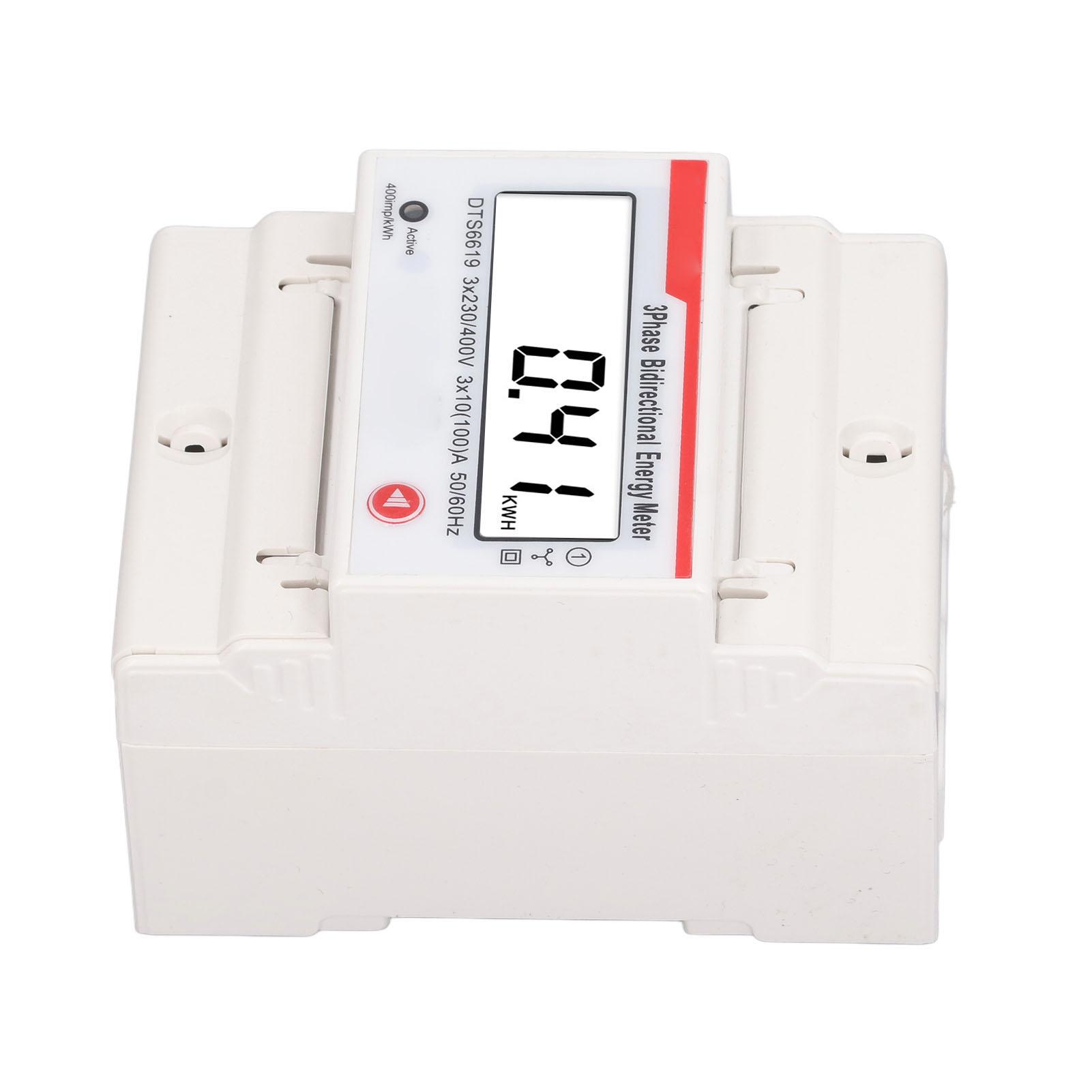 

DIN-рейка 3 фази 4 дроти Лічильник електроенергії Багатофункціональний РК-дисплей Двонаправлений лічильник електроенергії 3 X