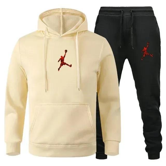 Novo Conjunto de Moletom Esportivo Masculino Estilo Europeu-Americano Outono/Inverno