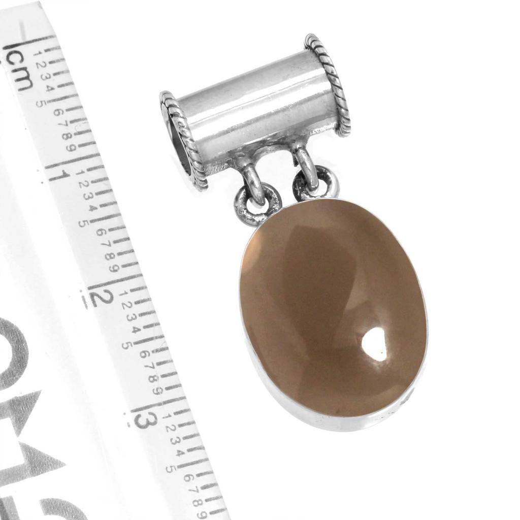 925 Sterling Silver Pendant Women Gemstone Handmade Jewelry Anniversary Gift Malachite Moonstone Rose Quartz Red Stone Smoky Topaz Tiger Eye Solitaire