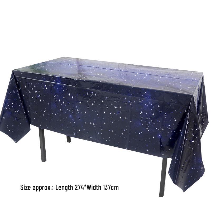 Водонепроницаемая одноразовая пластиковая скатерть из утолщенного ПЭ  Звездное небо  для вечеринок и встреч