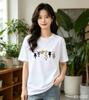 Climbing Cat Pattern Pure Cotton Printed Unisexs And Unisexs Personalized Short Sleeved New Fashion Trend Loose Casual Tshirt