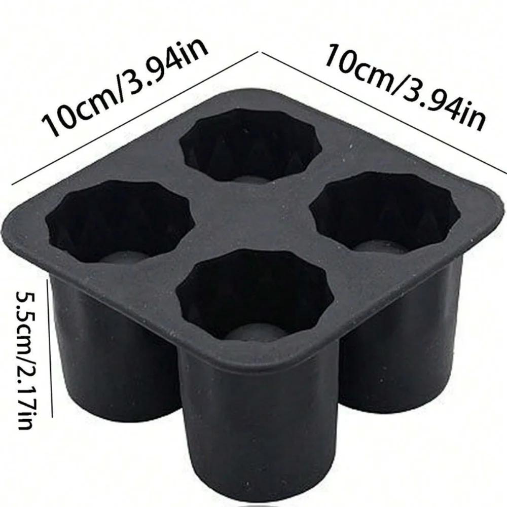 

4 Cup Shape Silicone Ice Cube Mold Tray Make S Glass Summer Bar Party Frozen Whiskey Beer Cocktail Cold Drinking Kitchen Tool