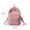 Large Capacity Corduroy Schoolbag Custom Name Solid Color Campus Bag Personalized Travel Simple Corduroy Backpack Unique Gifts