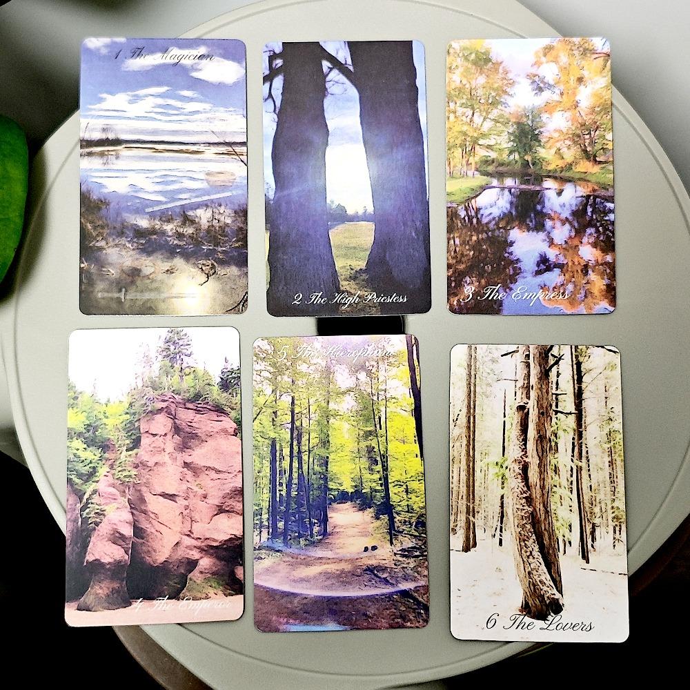 Medytacja w ruchu Tarot 10,3*6cm Łączy się z naturalnymi elementami każdego sezonu 78 sztuk kart tarota opartych na RWS