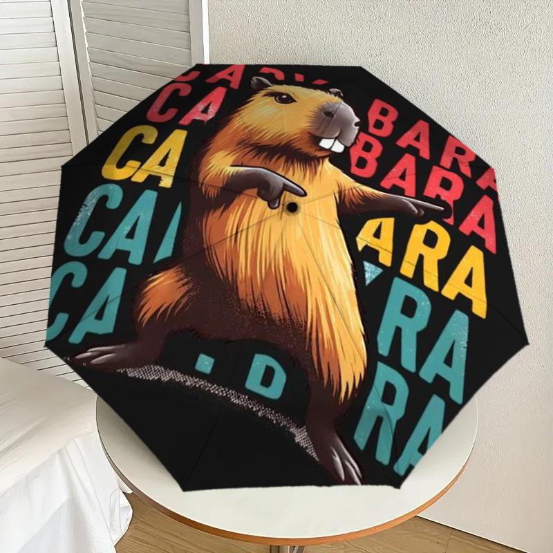 

1pc Capybara, Graphic Print Automatic Folding Umbrella - Compact 8-Rib Design,Perfect Gift for Friends & Family yy250926060
