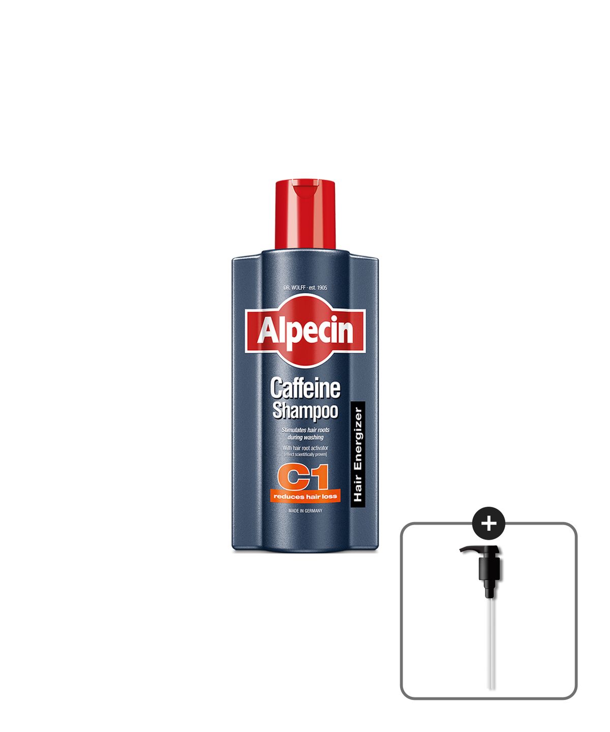 Alpecin Caffeine Shampoo C1 (Hair Strengthening) 600ml + Free Pump
