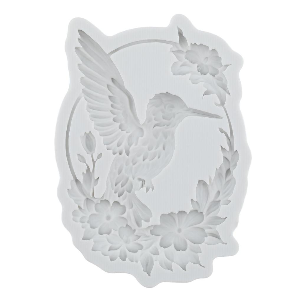 Hummingbird Silicone Mold Wreath Fondant Molds Cake Decorating Tools Cupcake Topper Candy Sugar Craft Gum Paste Polymer Clay