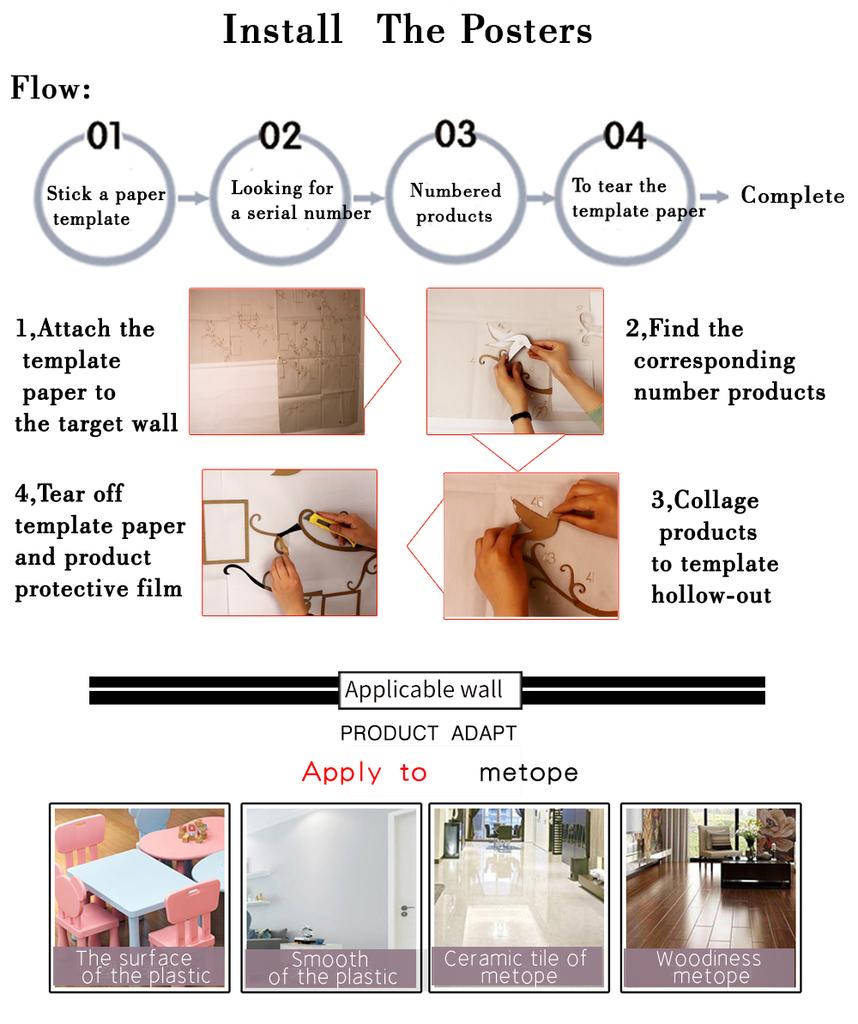 Chinese Style Acrylic Waterproof Eco-Friendly Matte Varnishing Wall Sticker New Year Home Decor Blessing Fish Design