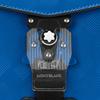 Montblanc Hexagonal White Star Logo Zipper Closure Leather Backpack Unisex Backpack Modern-Blue 130231