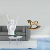 Rock Hand Gesture Statue Sculpture Artistic Retro Design Ornament Figurine for Apartment Bedroom