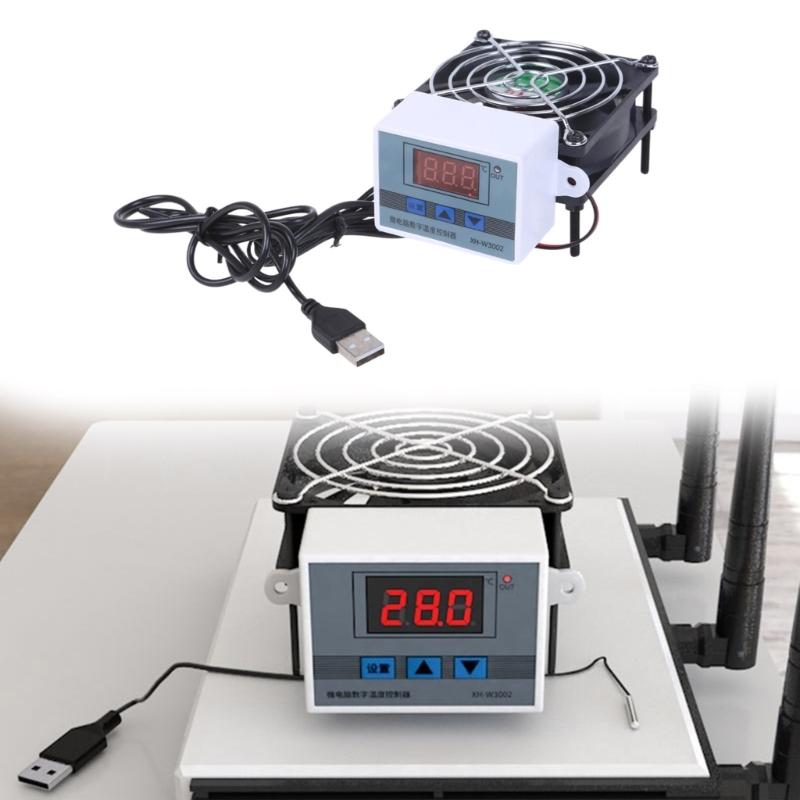 80mm USB Fan with Intelligent Temperature Control for Electronics Cooling PC Routers Fan Highly Airflows Routers Fan