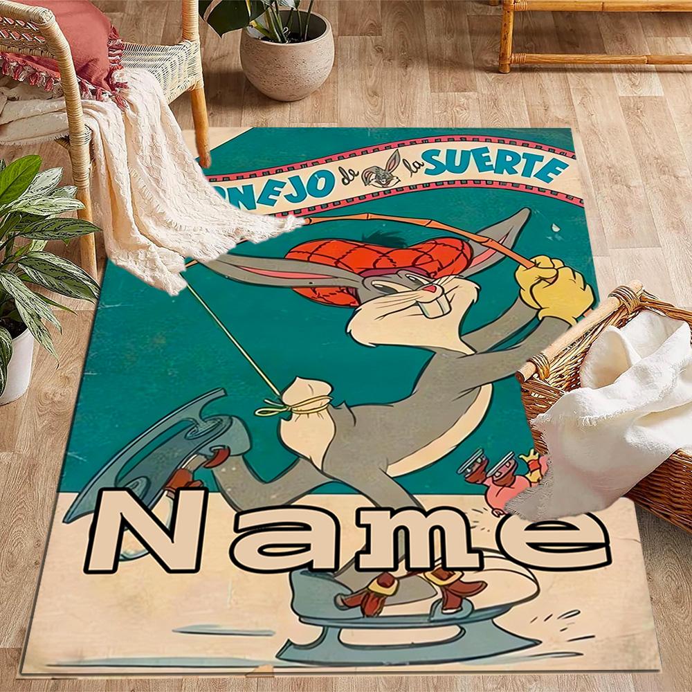 Looney Sweet Tweet Adventure Customizable Name Floor Rug Office Rug Perfect for Playrooms Outdoor Living Rooms Dormitory Antislip Carpet Decorate Offi