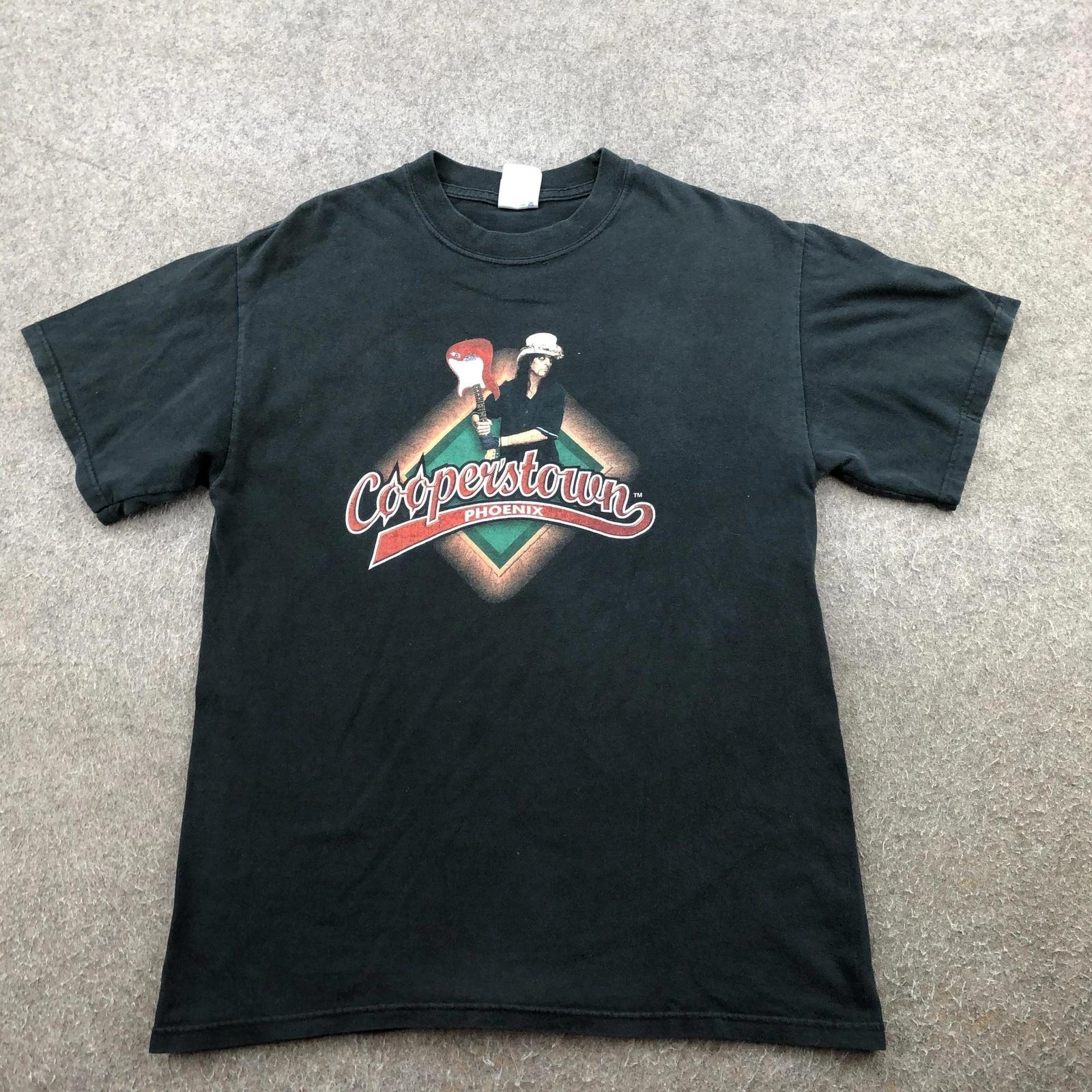 

Vintage Cooperstown Shirt Mens Medium Black Rock Guitar Phoenix Alice Cooper M