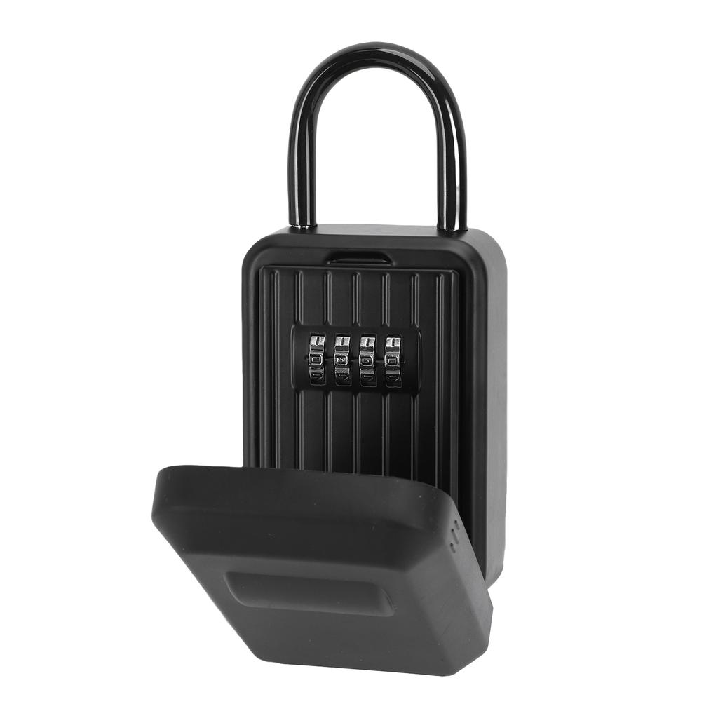 Key Lock Box Aluminum Water Proof Portable 4 Digit Combination Key Safe Storage Lockbox for Outside Home Garage