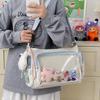 New Y2K Cute Ita Crossbody Bag Lolita Girl Transparent Comic Tote Bag Large Capacity Fashion Shoulder Bag JK DIY Display Handbag