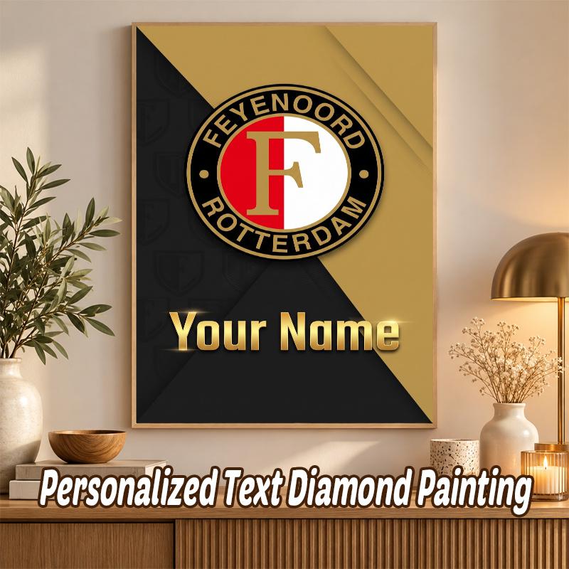 Feyenoord Custom Name Text 5D Diamond Painting Kit DIY Full Drill Diamond Art Decoration