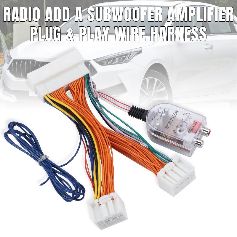 Factory Radio Wire Harness Add A Subwoofer Amplifier Wire Harness Plug & Play For Hyundai Accent Elantra Kia Optima Rio Sportage