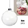 10cm Fillable Clear Plastic Christmas Baubles Perfect for DIY Ornaments