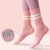 Women & Girls Crew Knitted Youth Spring Anti-Slip Grip Sports Socks-High Quality Pilates Athletic Socks