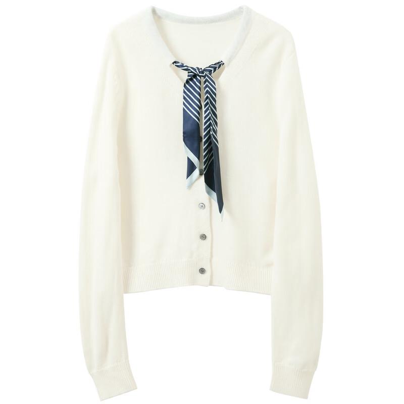 Women's Striped V-Neck Knit Cardigan