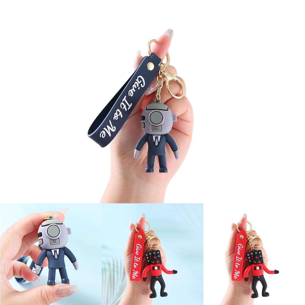 Skibidi Toilet Cartoon Schlüsselanhänger Taschenanhänger Pvc Weichgel Material Für Auto Souvenirs Hochzeit/Geburtstag/Abschluss Geschenke