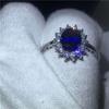 Huajie Blue Zircon Diamond Ring