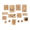 Sello de Goma de Madera Delicado Set de Sellos Decorativos de Madera para Arte Manualidades Diario Scrapbooking Planificador Tarjetas de Letras